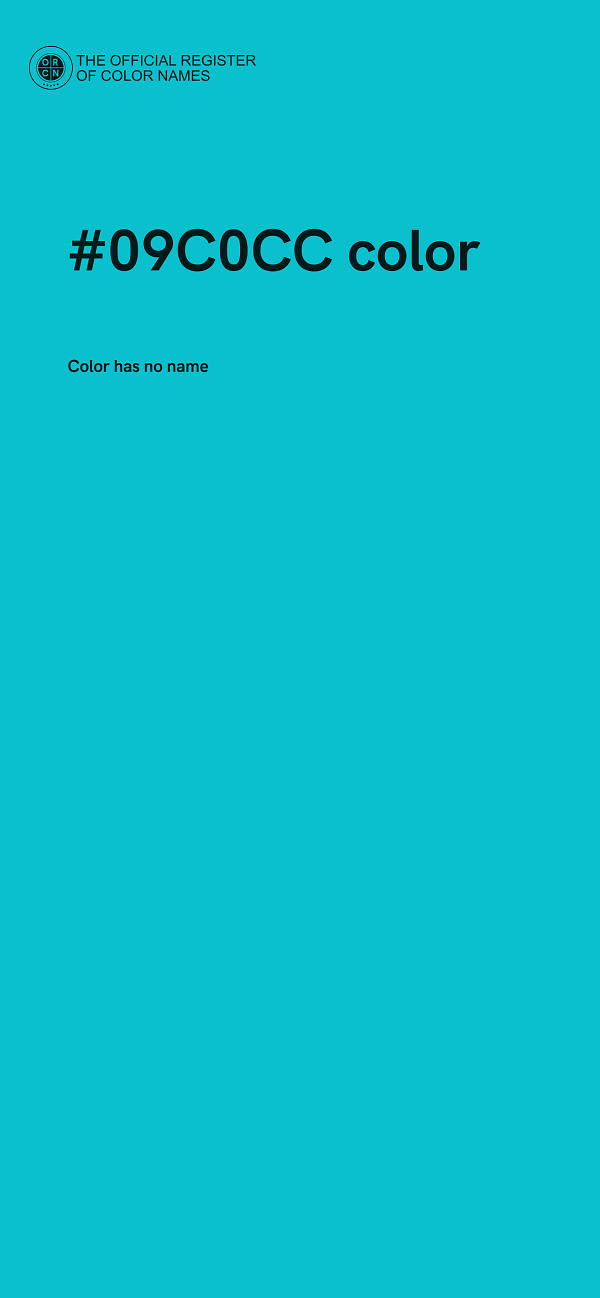 #09C0CC color image
