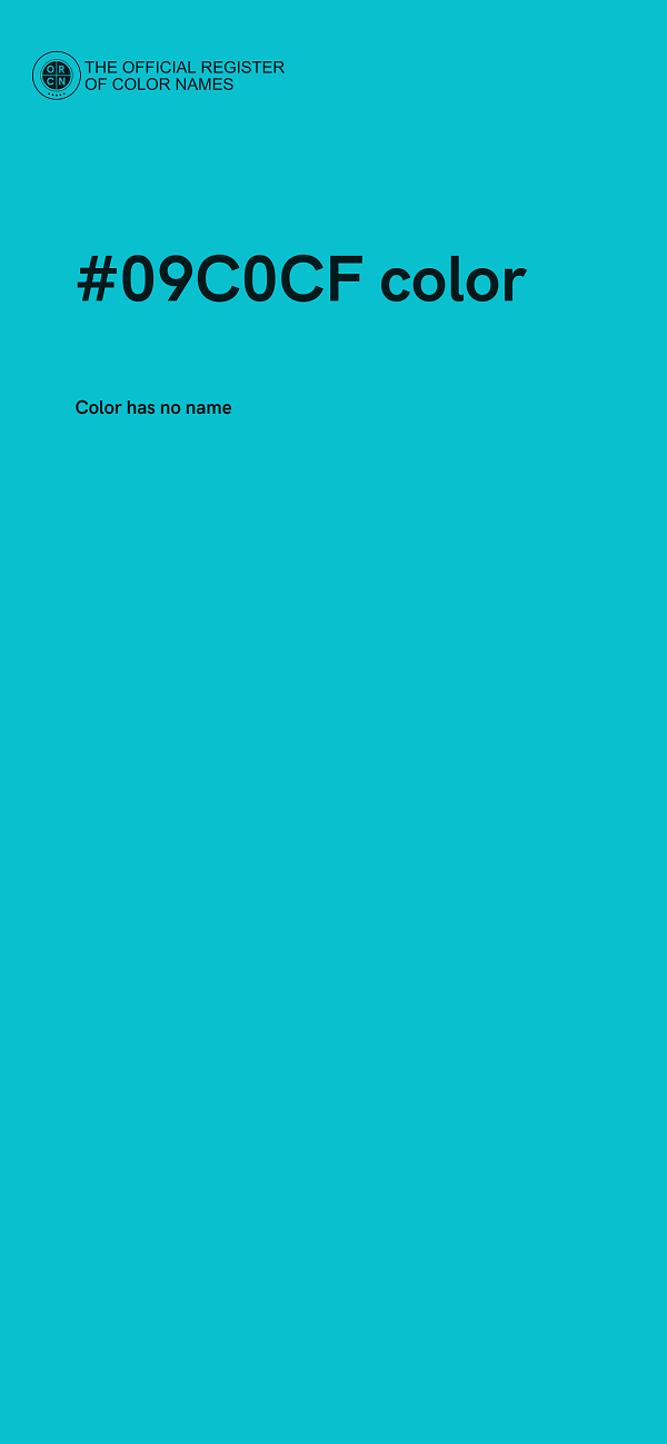 #09C0CF color image