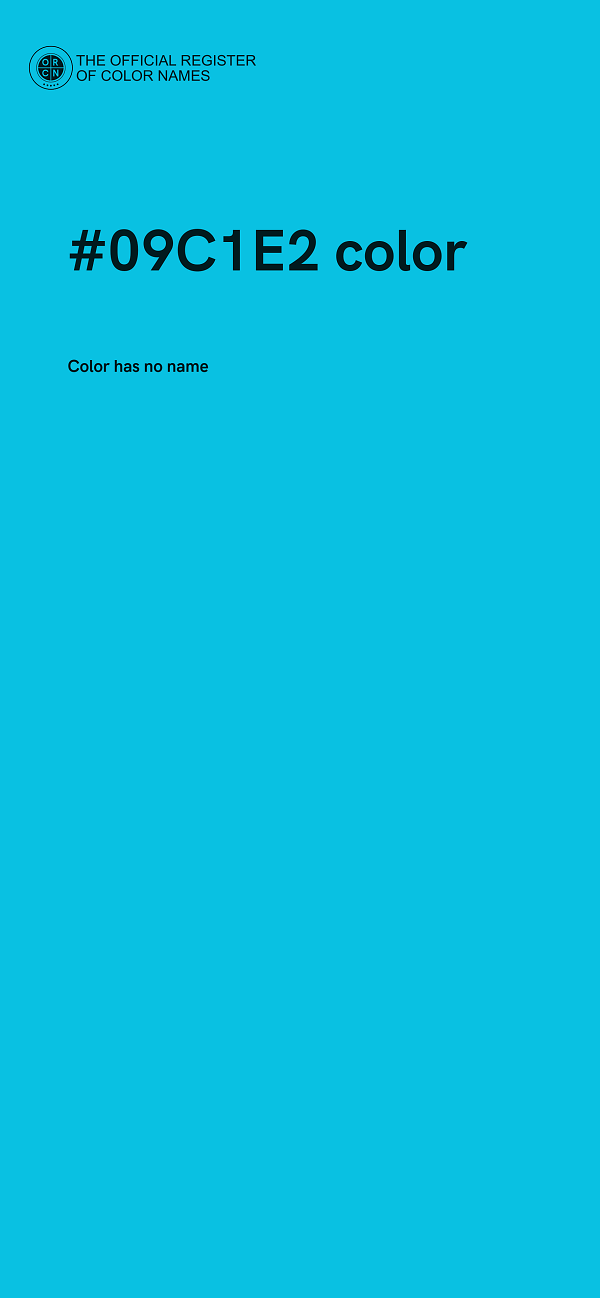 #09C1E2 color image