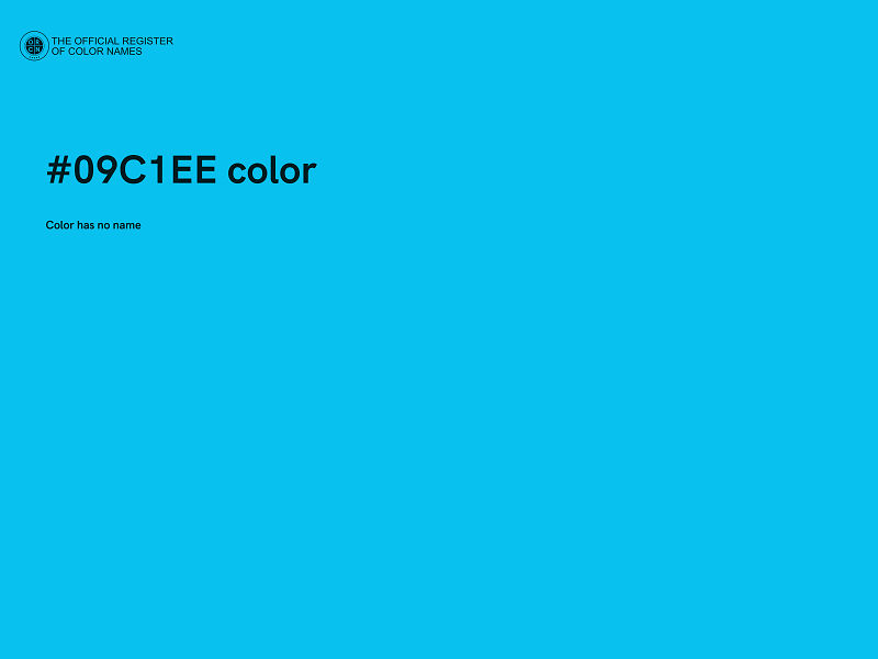 #09C1EE color image