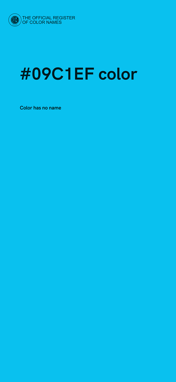 #09C1EF color image