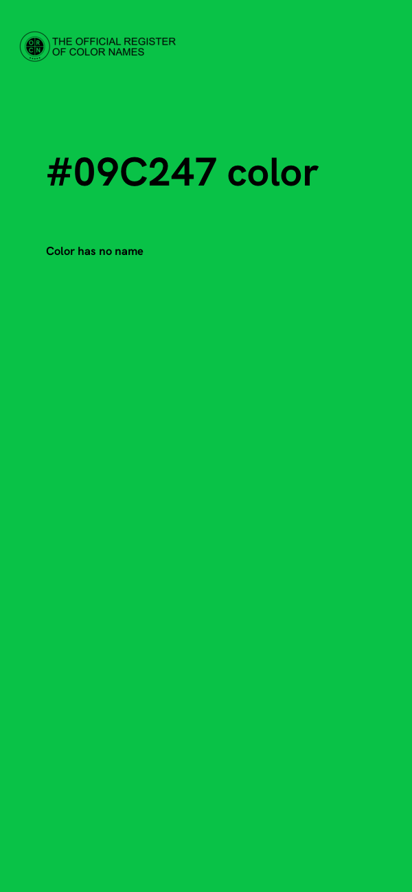 #09C247 color image