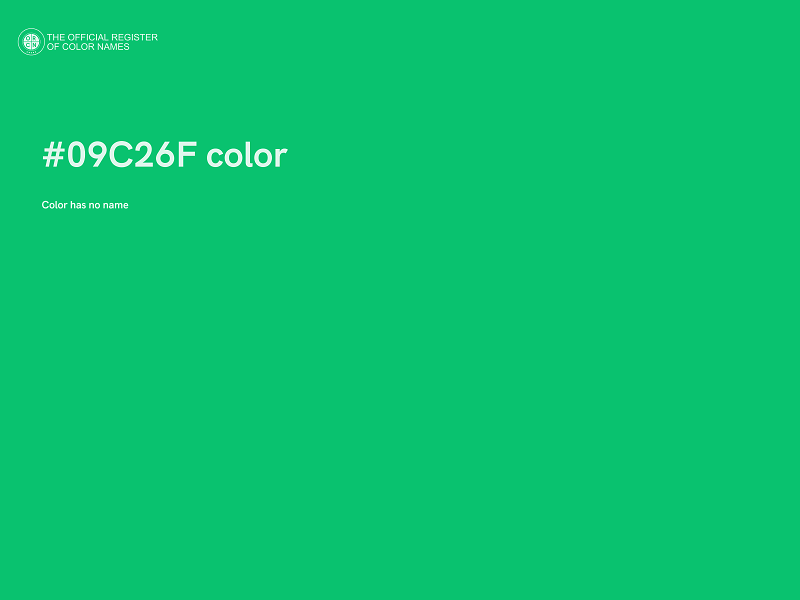 #09C26F color image