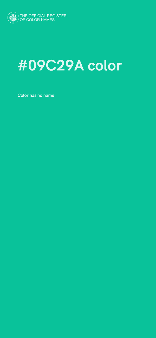 #09C29A color image