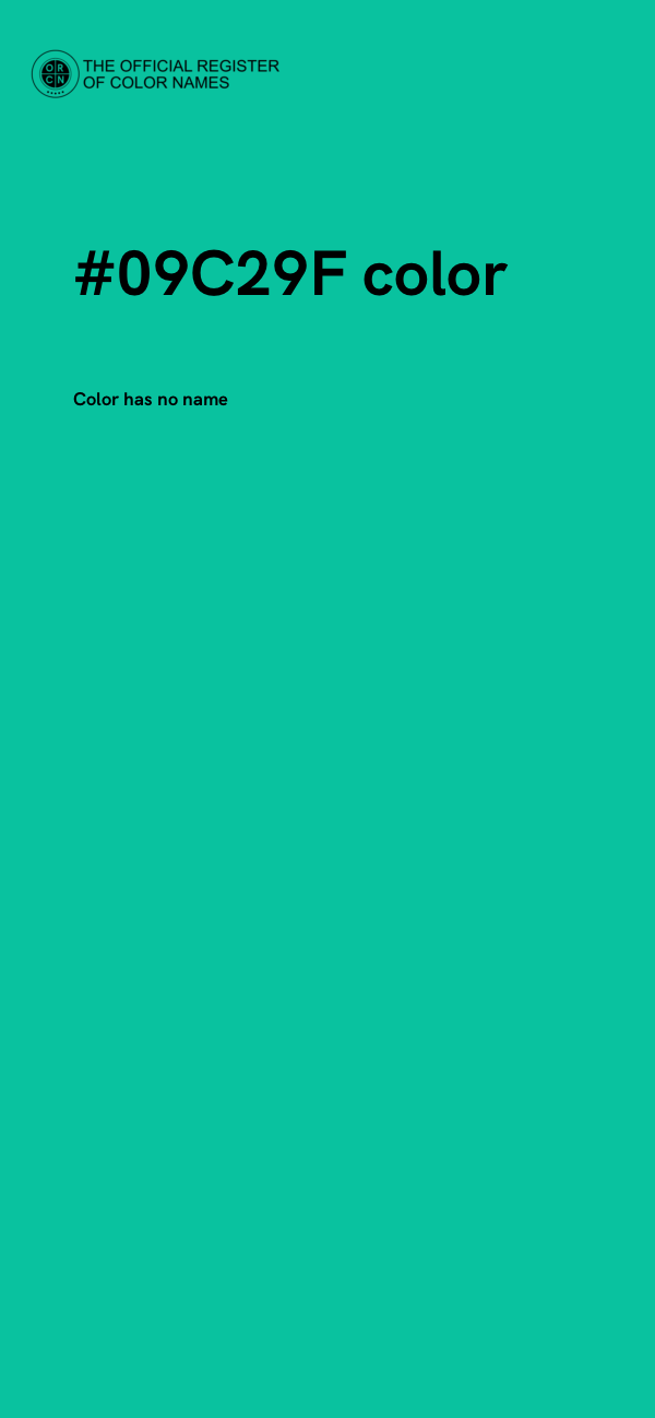 #09C29F color image
