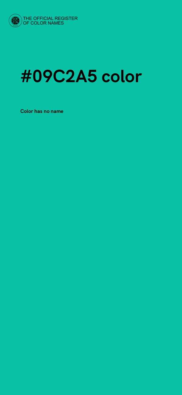 #09C2A5 color image