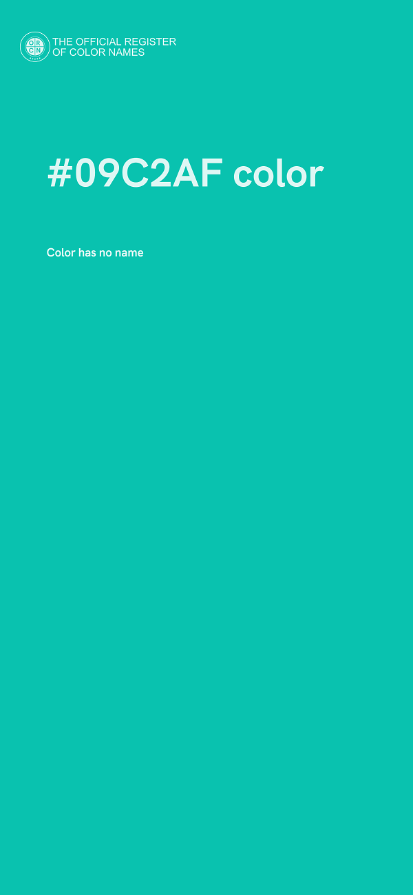 #09C2AF color image