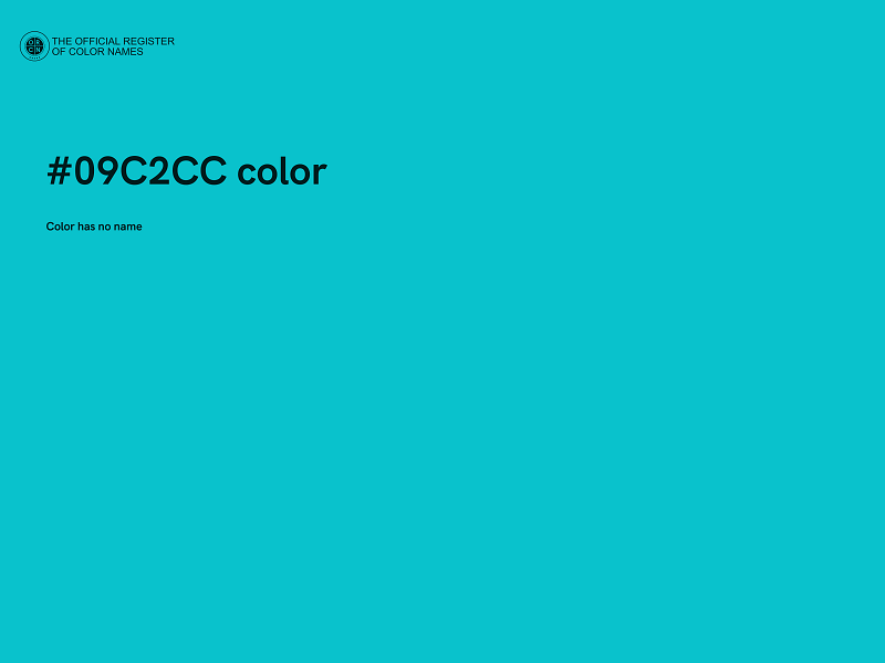 #09C2CC color image