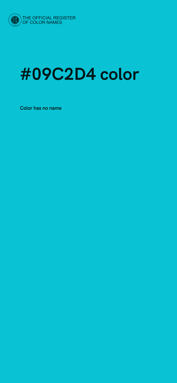 #09C2D4 color image