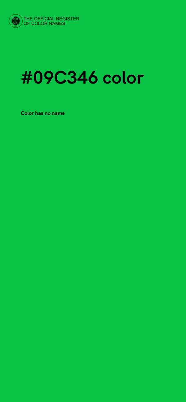 #09C346 color image