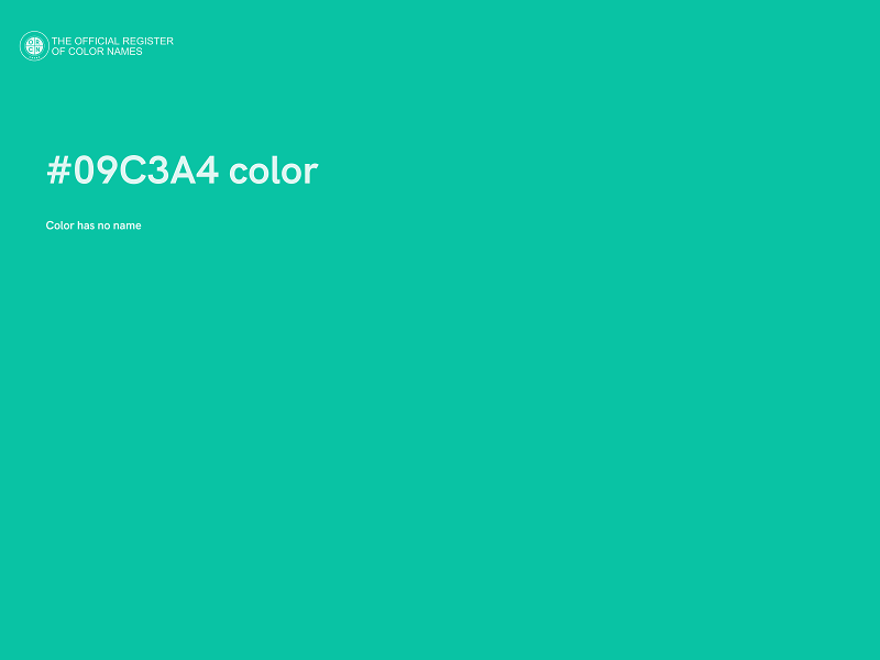 #09C3A4 color image