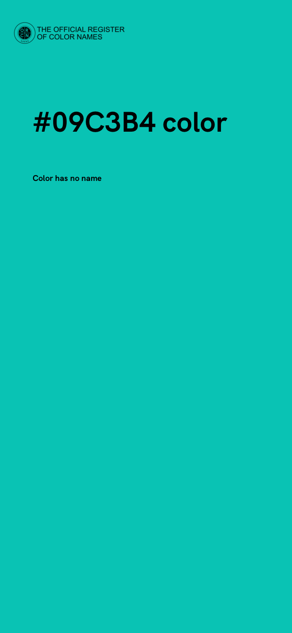 #09C3B4 color image