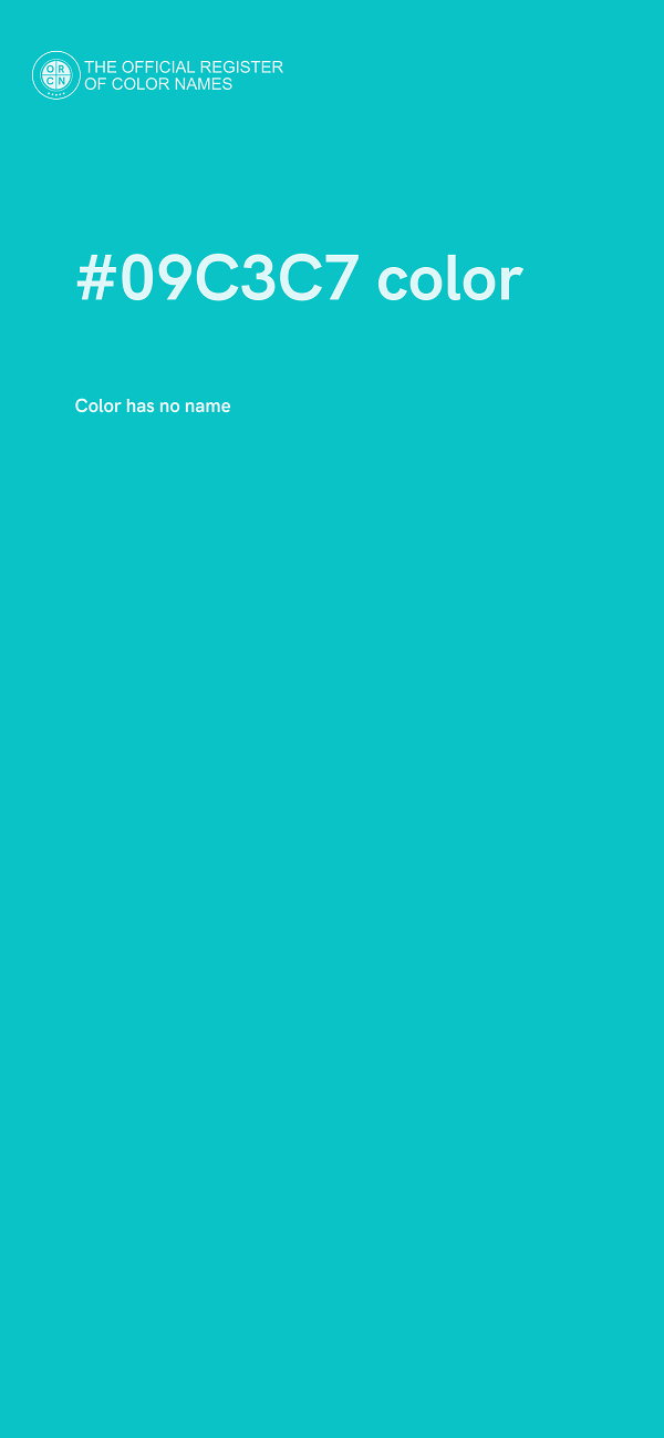 #09C3C7 color image