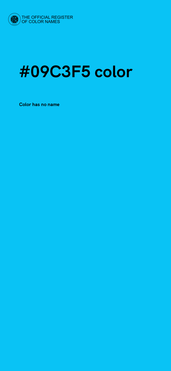 #09C3F5 color image