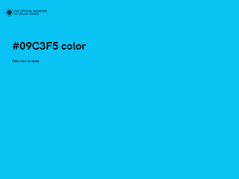 #09C3F5 color image