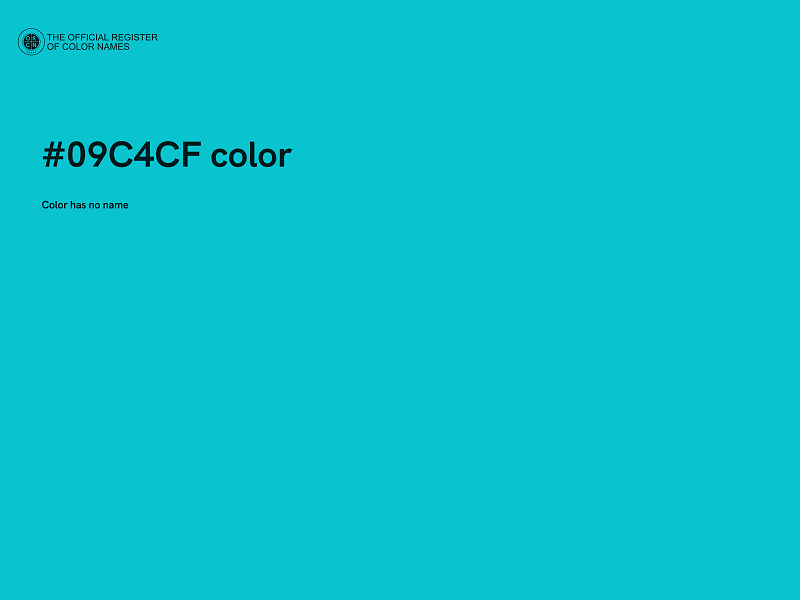 #09C4CF color image