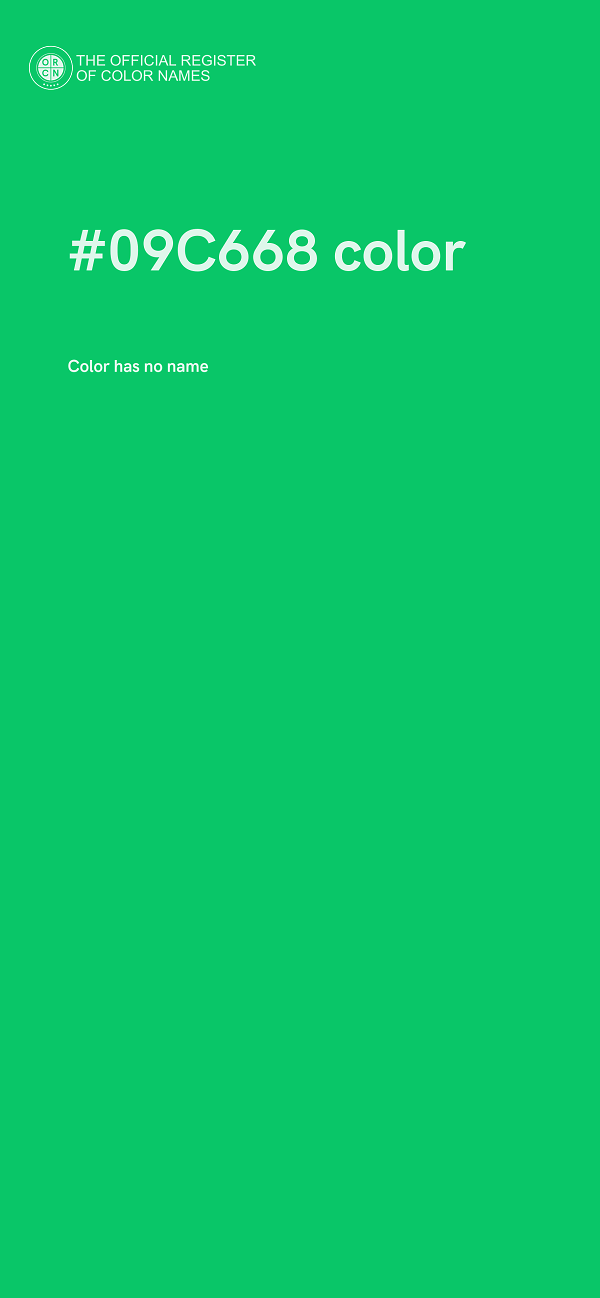 #09C668 color image