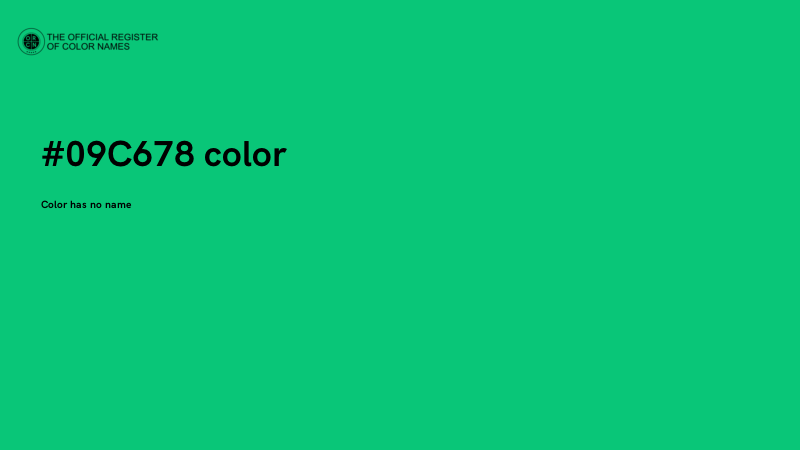 #09C678 color image