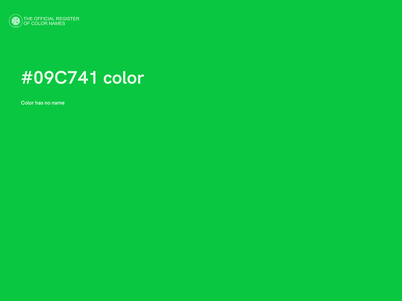 #09C741 color image