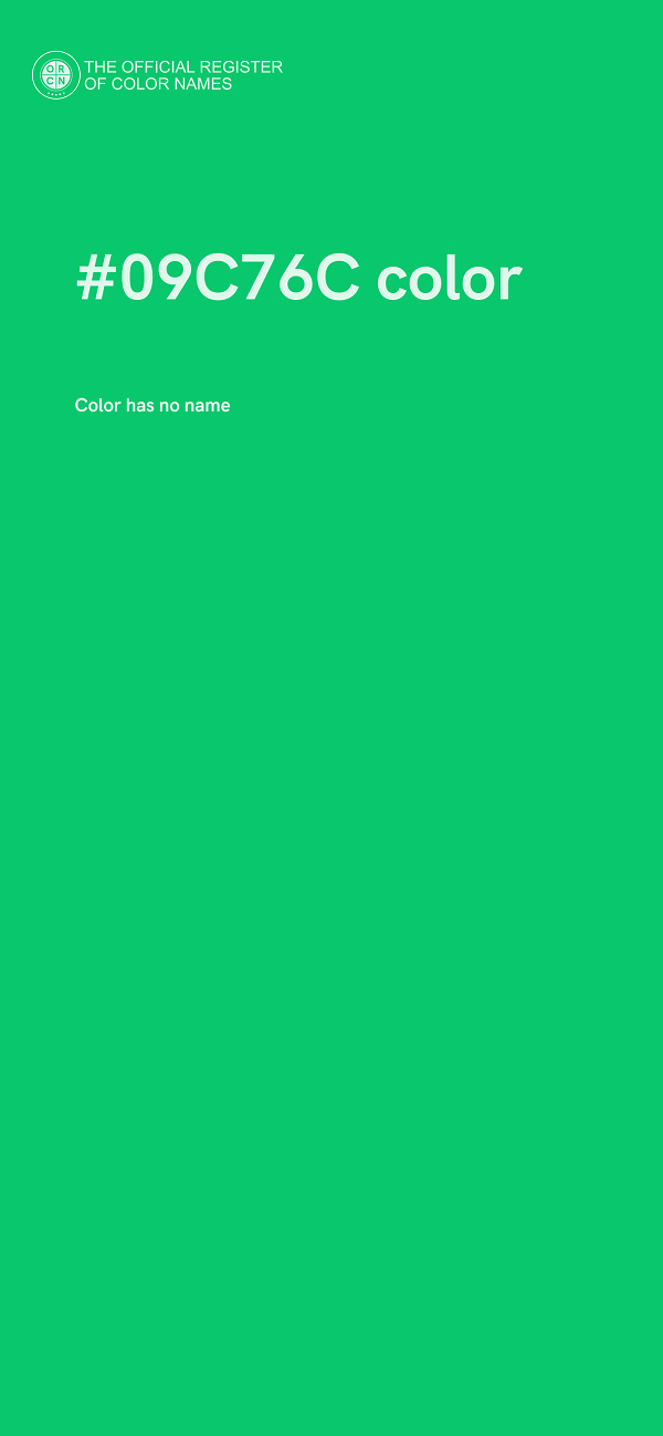 #09C76C color image