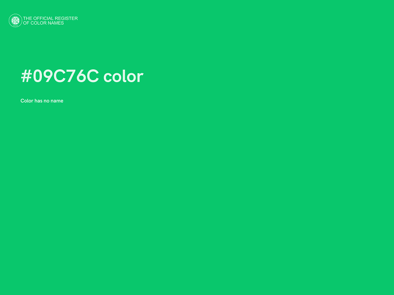 #09C76C color image