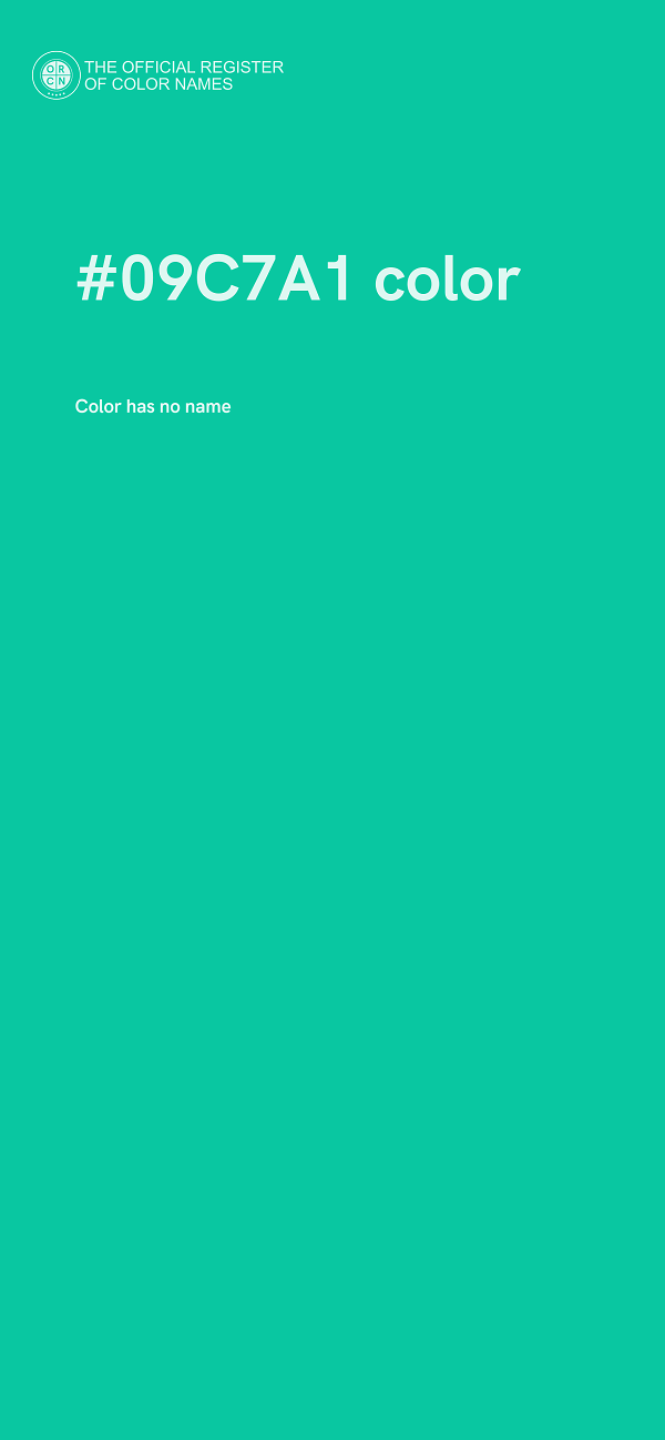 #09C7A1 color image