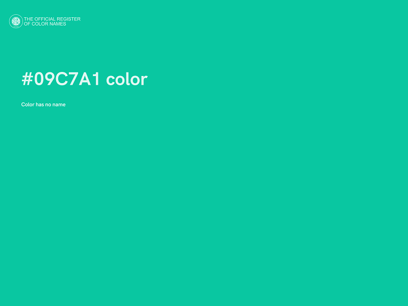 #09C7A1 color image