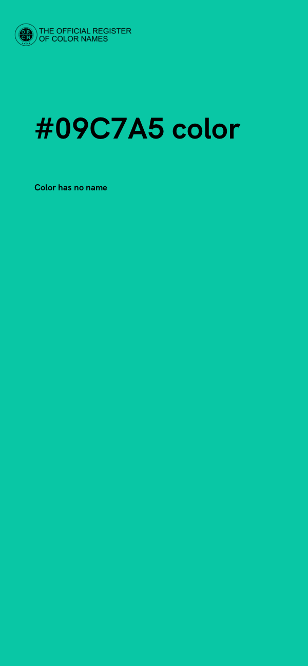 #09C7A5 color image
