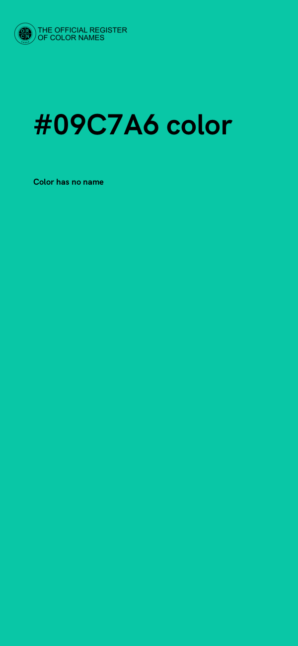 #09C7A6 color image
