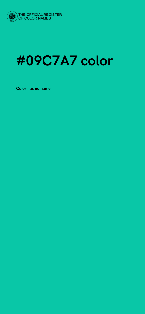 #09C7A7 color image