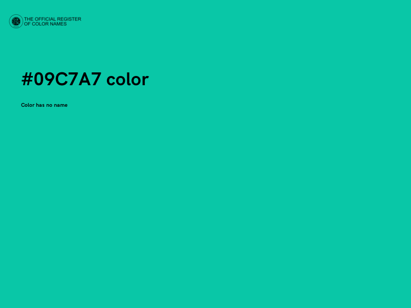 #09C7A7 color image