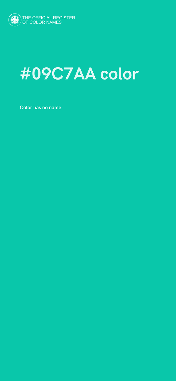 #09C7AA color image