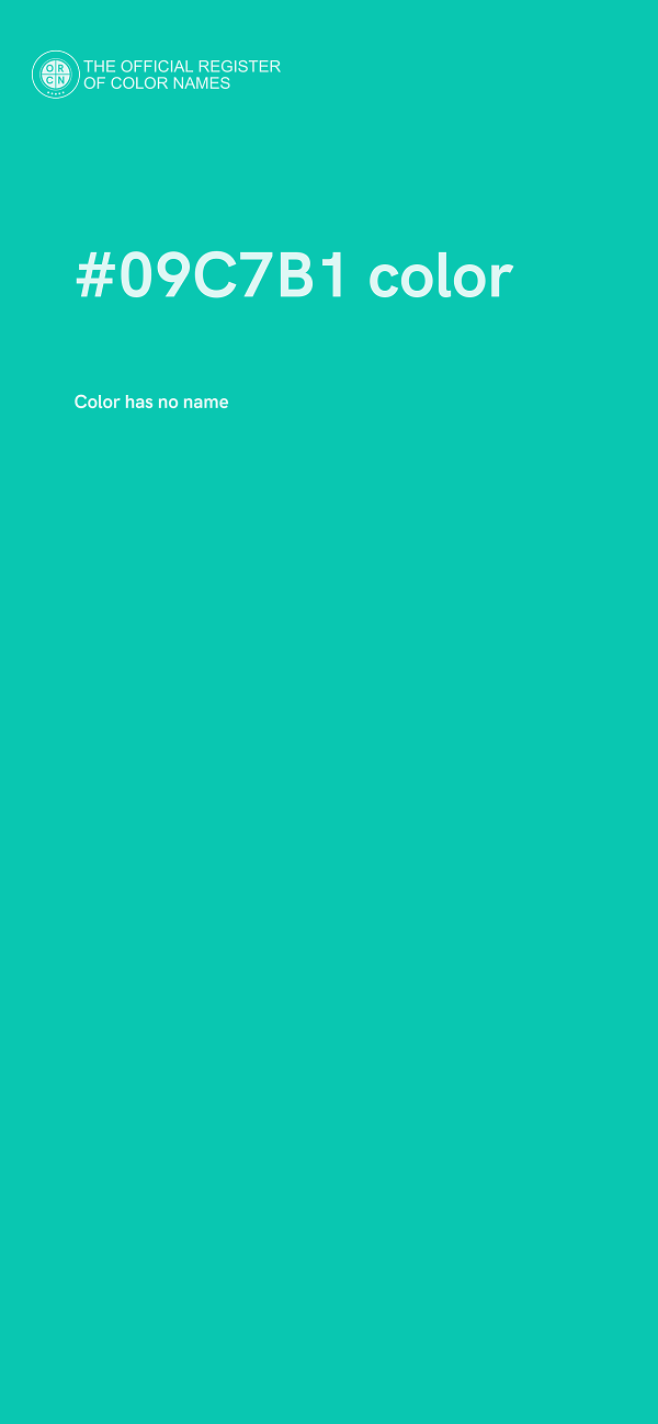 #09C7B1 color image