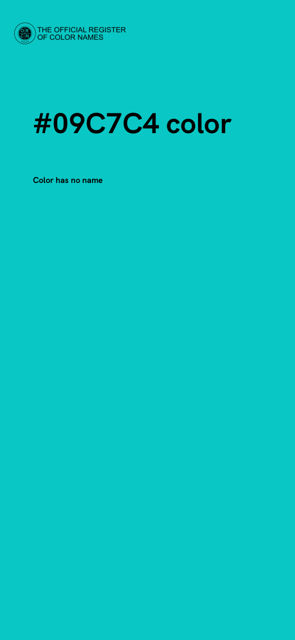 #09C7C4 color image