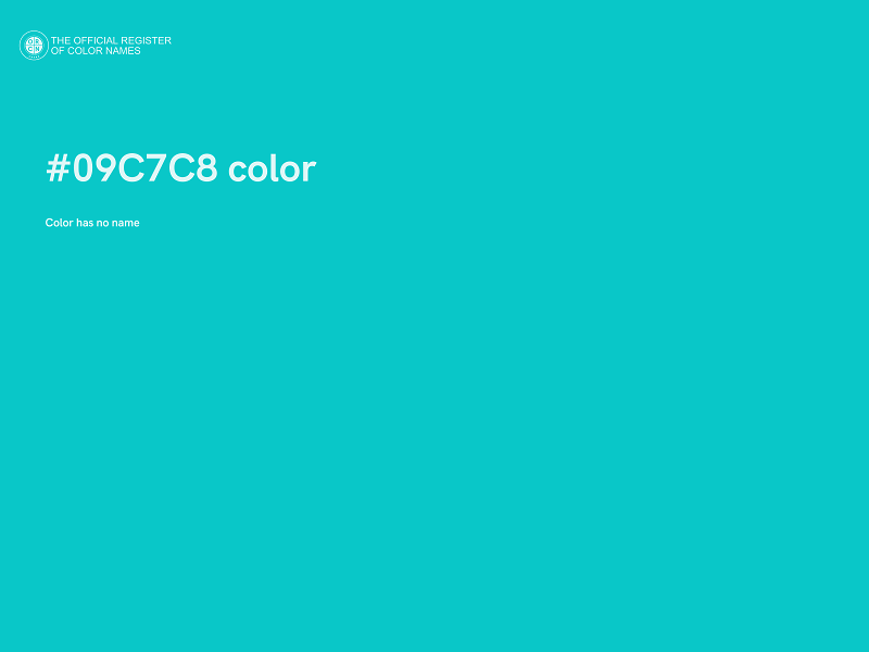#09C7C8 color image