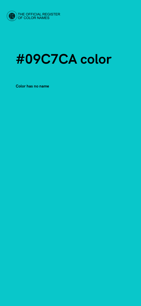 #09C7CA color image