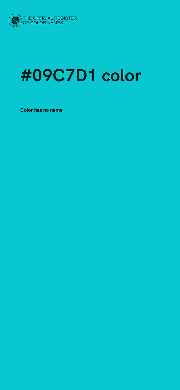 #09C7D1 color image