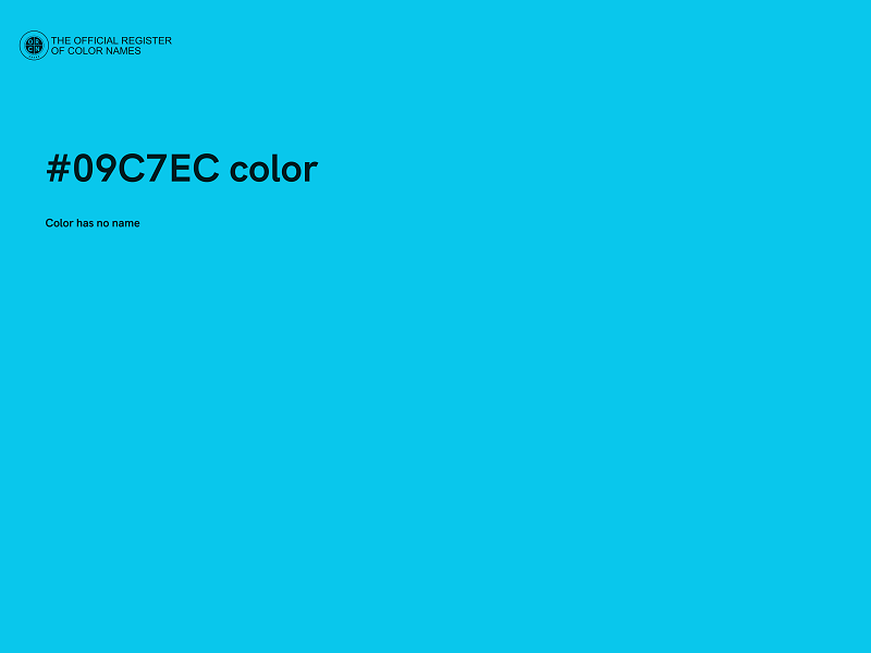 #09C7EC color image