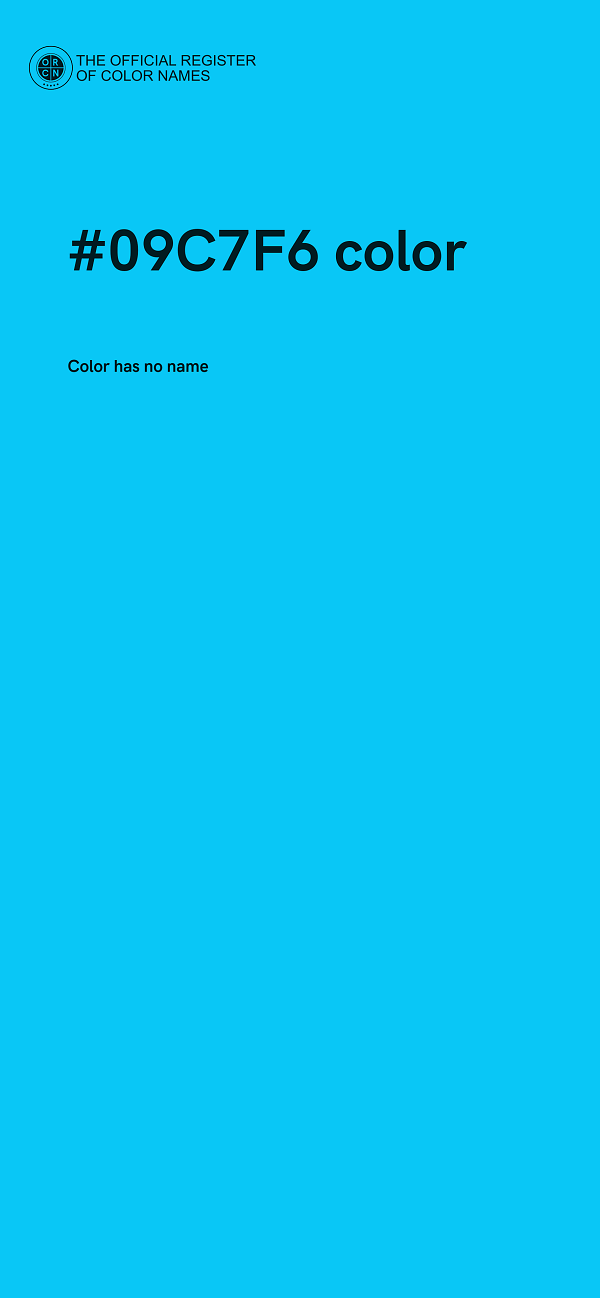 #09C7F6 color image