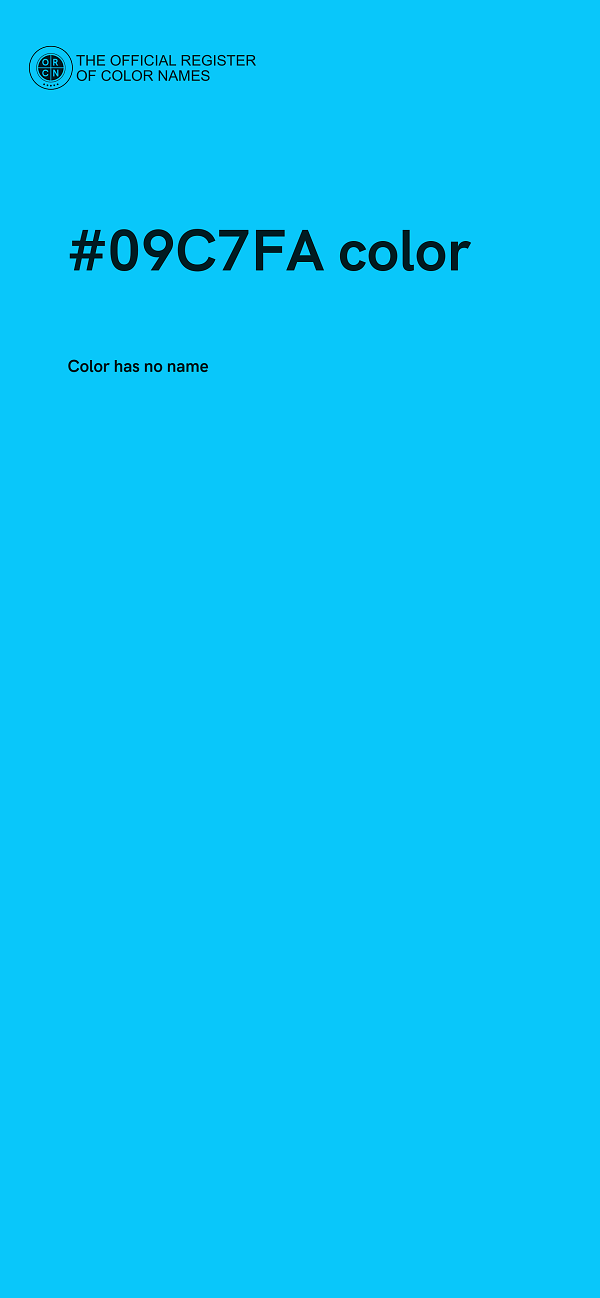 #09C7FA color image