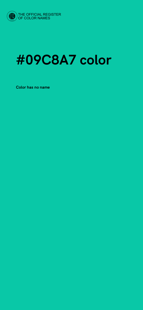 #09C8A7 color image