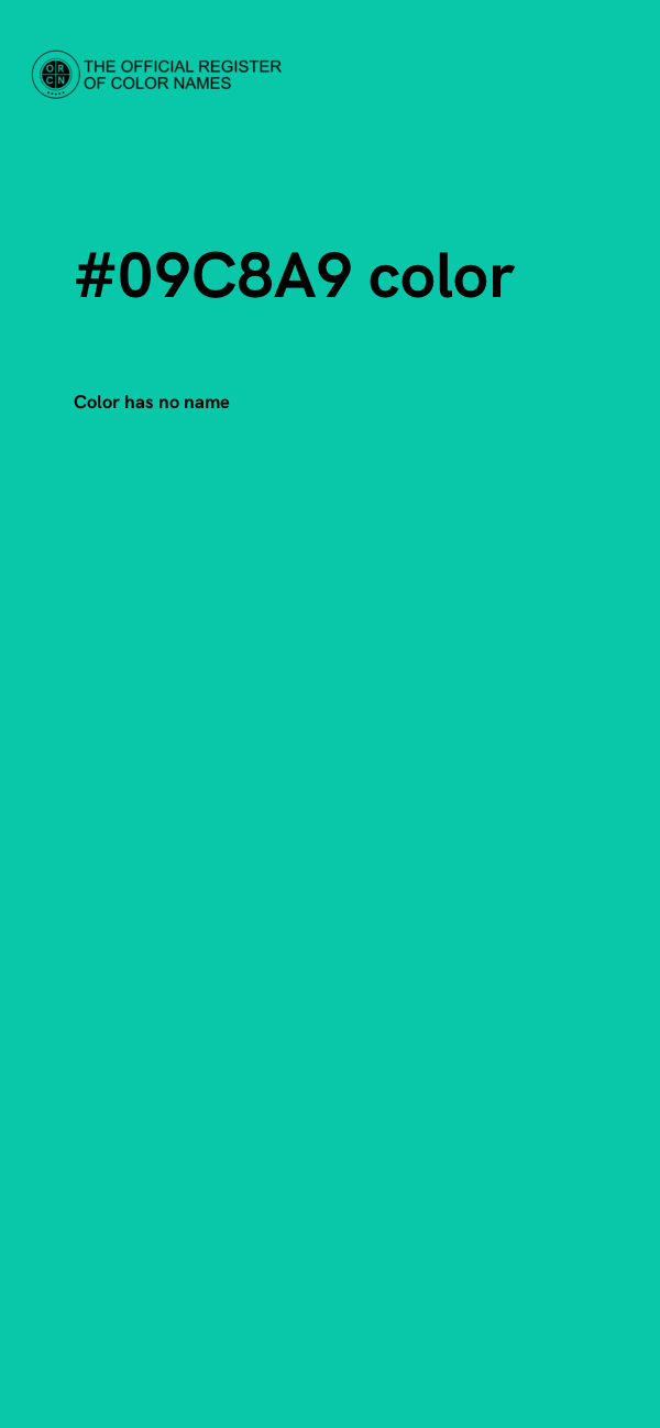 #09C8A9 color image