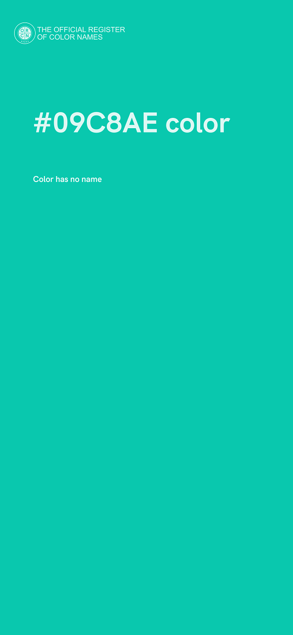 #09C8AE color image