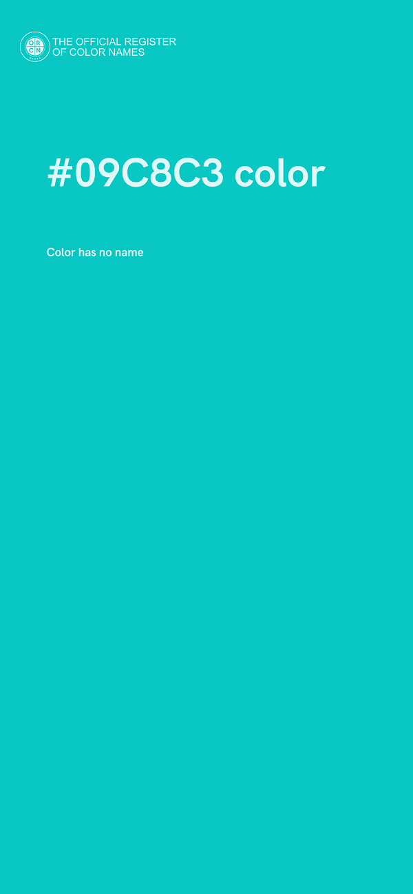 #09C8C3 color image