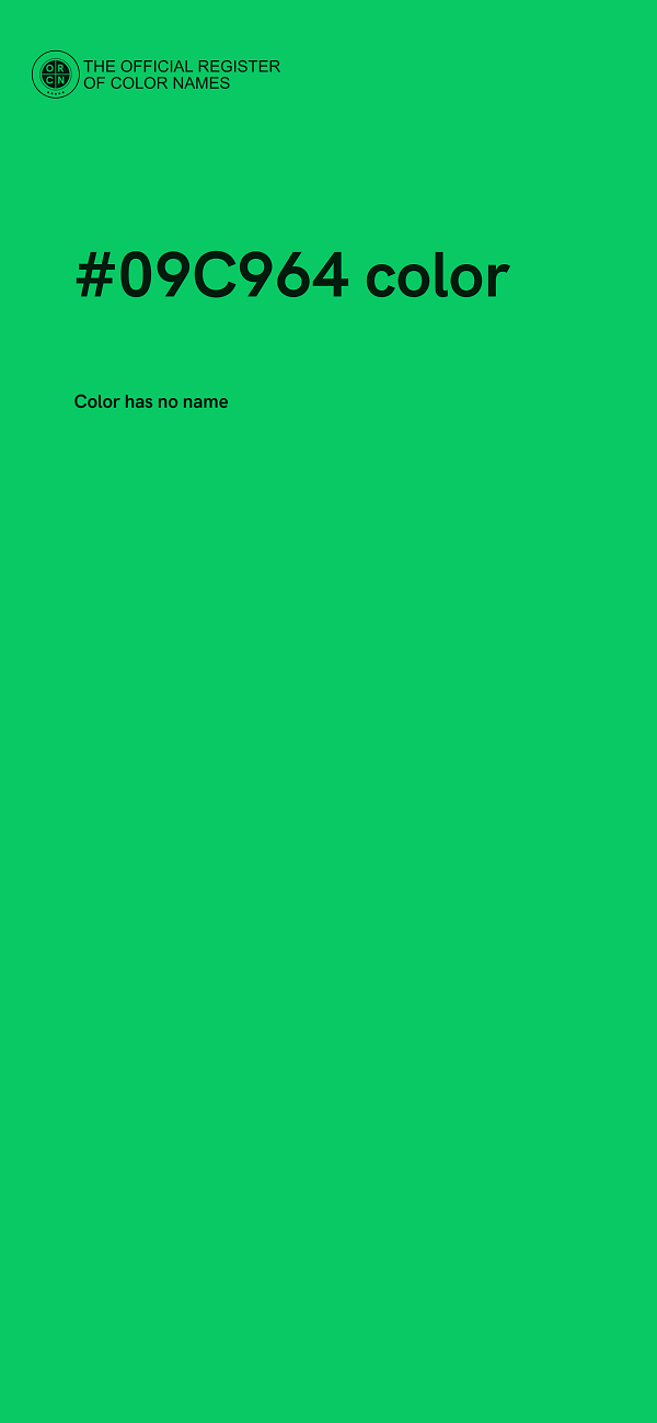 #09C964 color image