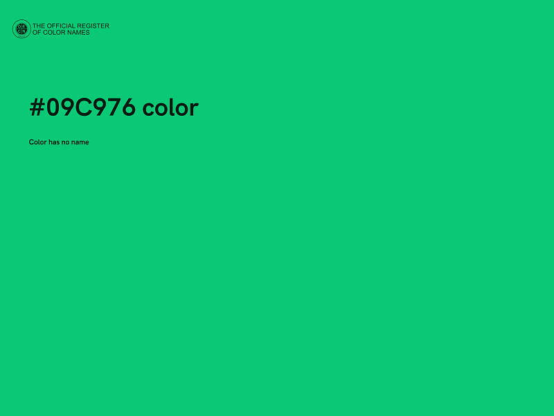 #09C976 color image