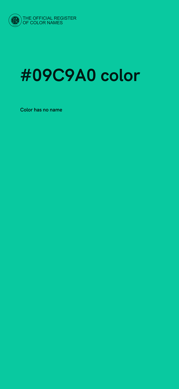 #09C9A0 color image