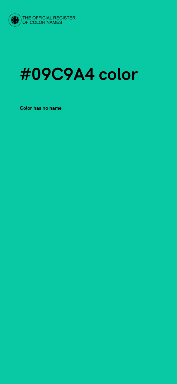 #09C9A4 color image