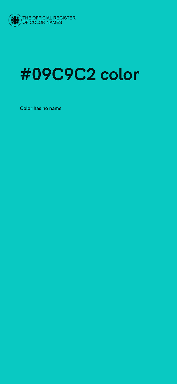 #09C9C2 color image