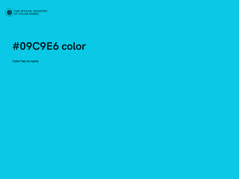 #09C9E6 color image